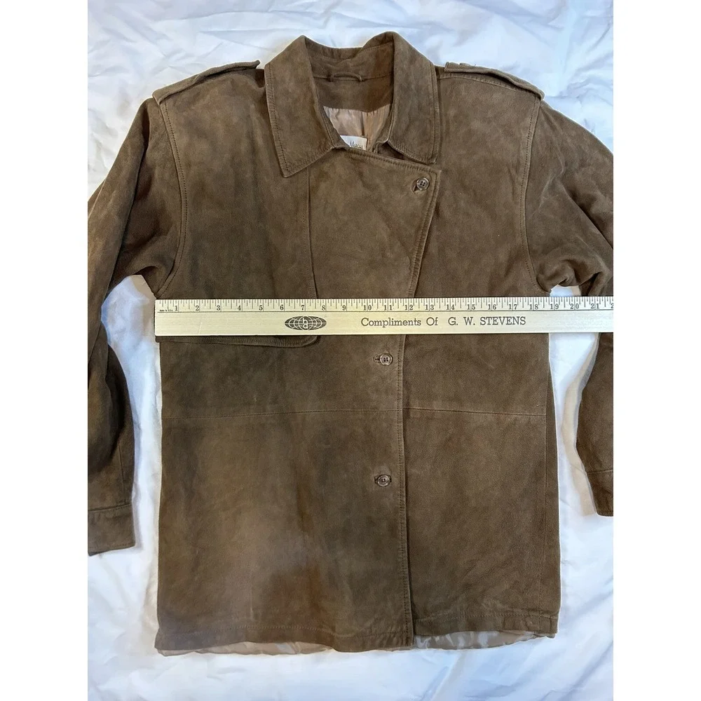 Vintage Ellen Tracey Neiman Marcus, Women's Jacket/Shirt, Size 8  Brown Suede - Picture 12 of 16